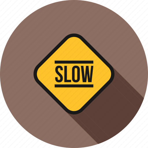 Down, road, sign, slow, traffic, travel, warning icon - Download on Iconfinder