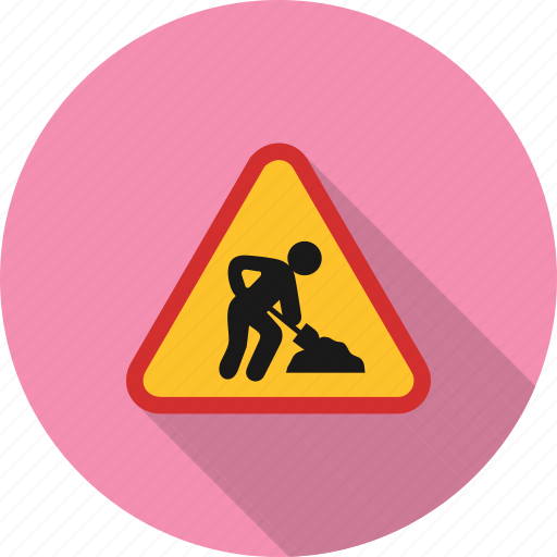 Construction, excavation, road, safety, sign, under, warning icon - Download on Iconfinder