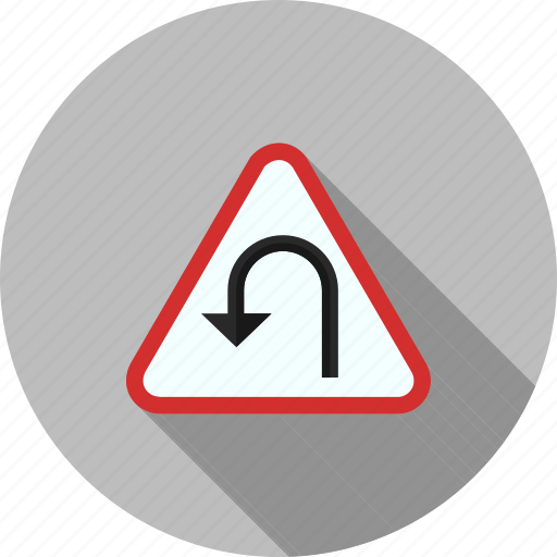 Arrow, road, sign, turn, u, u-turn, warning icon - Download on Iconfinder