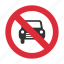 automobile, automobile prohibit, no automobile, prohibit, traffic sign 