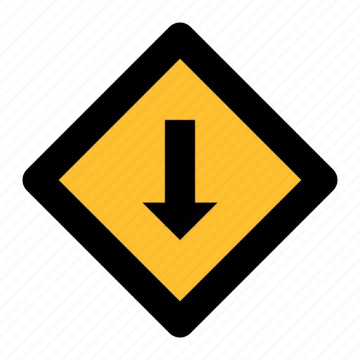Arrow, direction, down, navigation, sign, traffic icon - Download on Iconfinder