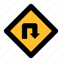 arrow, direction, navigation, sign, traffic, turn right