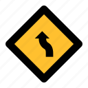 arrow, road, sign, traffic, winding, winding road