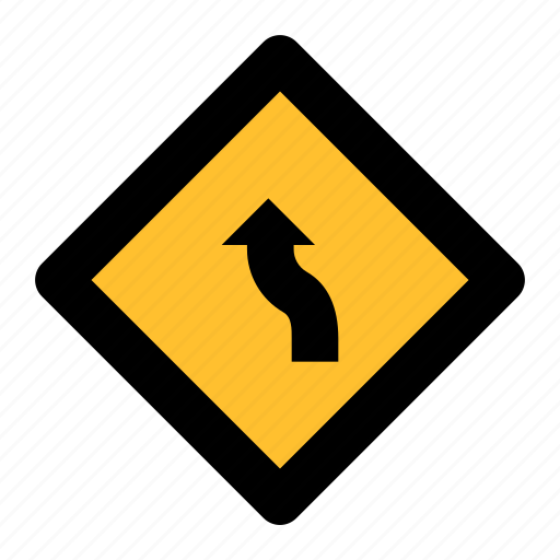 Arrow, road, sign, traffic, winding, winding road icon - Download on Iconfinder