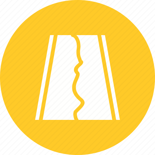 Collapse, damage, disaster, earthquake, epicenter, road, seismic icon - Download on Iconfinder