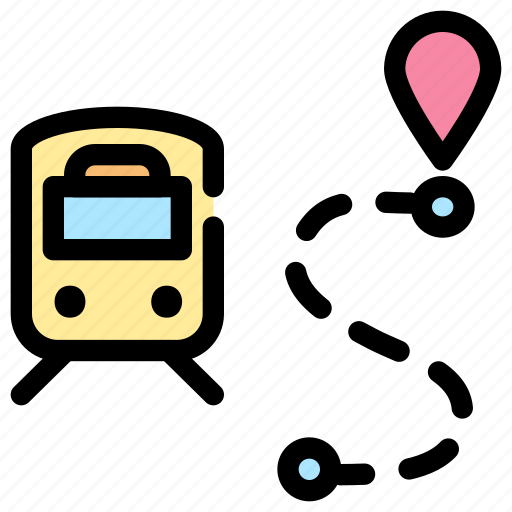 Location, maps, route, train icon - Download on Iconfinder