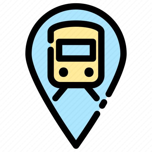 Location, locomotive, pin, train icon - Download on Iconfinder