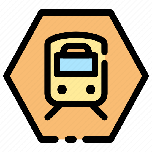 Sign, station, train, transportation icon - Download on Iconfinder
