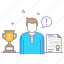 performance certificate, appraisal, skills certificate, trophy, champion 