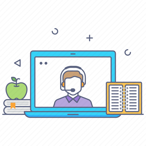 Customer support, online user support, online educational consultant, online consultant, educational training icon - Download on Iconfinder