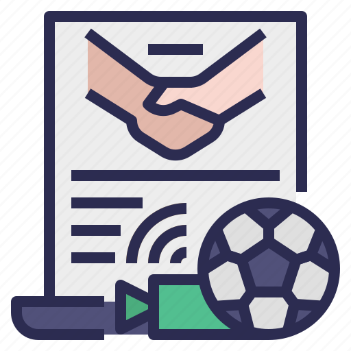Contract, agreement, legal, league, deal, publish, football player public contract icon - Download on Iconfinder