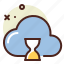 arrows, cloud, interface, loading, processing, time 