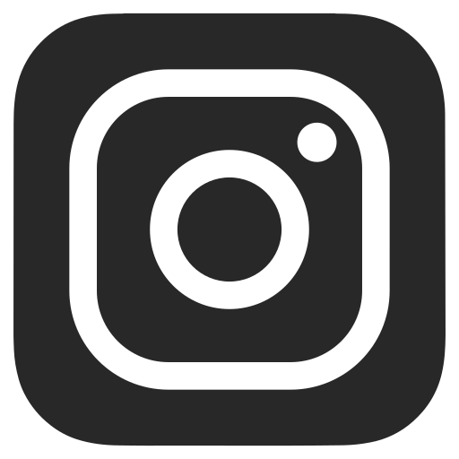 Black and white, dark grey, instagram icon - Free download