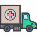 aid truck, ambulance, humanitarian, medical truck, rescue 