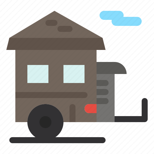 Camp, camping, tourism, trailer, transport icon - Download on Iconfinder
