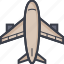 aeroplane, airliner, airplane, passenger plane, plane 