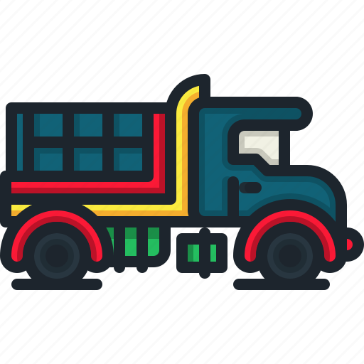 Dump, truck, transportation, heavy, vehicle, construction, mover icon - Download on Iconfinder