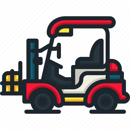 Forklift, logistic, transportation, warehouse, parcel icon - Download on Iconfinder