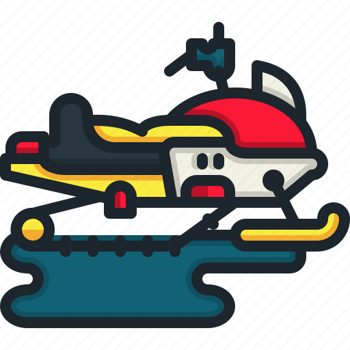 Snowmobile, winter, sled, sports, transportation icon - Download on Iconfinder