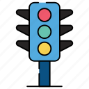 traffic lights, traffic lamps, stoplights, semaphore, luminous