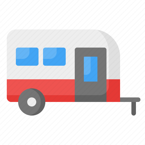 Caravan, trailer, camper, camping, van, transport, transportation icon - Download on Iconfinder