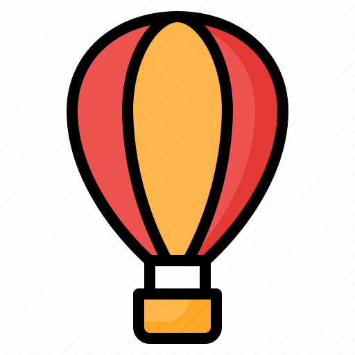 Hot air balloon, zeppelin, aircraft, flying, travel, transport, transportation icon - Download on Iconfinder