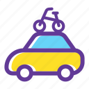 bicycle, car, transport, transportation, travelling, vacation 