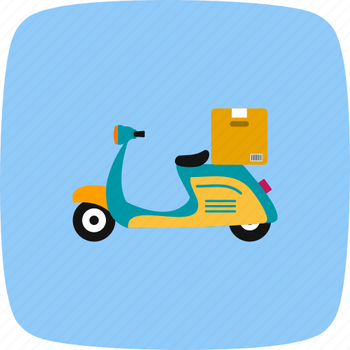 Courier, delivery bike, scooter icon - Download on Iconfinder