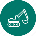 construction, excavator, machinery