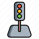 light, lights, traffic light, car, road, traffic, transport