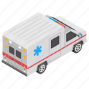 ambulance, ambulance van, emergency vehicle, hospital van, hospital wagon, rescue van