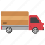delivery truck, lorry, motor vehicle, moving truck, shipping truck 