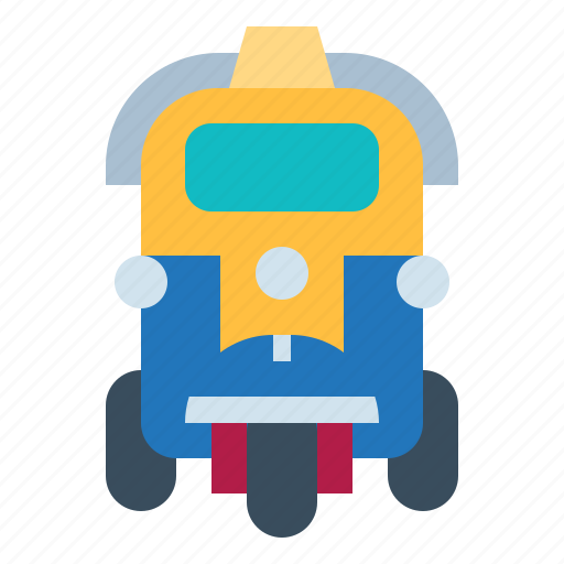 Rickshaw, tourism, transportation, tuk icon - Download on Iconfinder