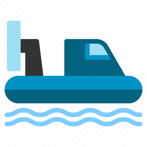 Boat, hovercraft, land, rides, transport, vehicle, water icon - Download on Iconfinder