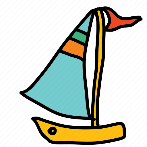 Boat, flag, ocean, sail, sea, transportation icon - Download on Iconfinder