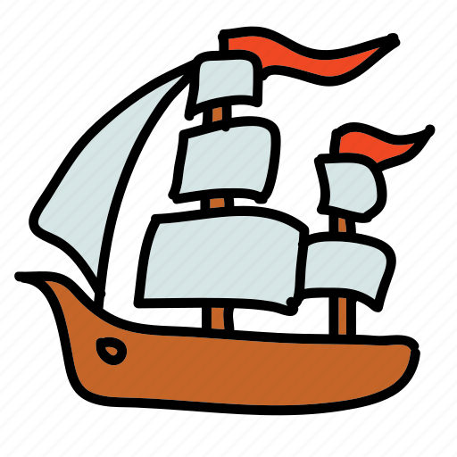 Flags, ocean, pirates, sea, ship, transportation icon - Download on Iconfinder
