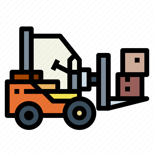 Forklift, lift, package, transportation icon - Download on Iconfinder