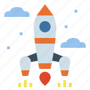 rocket, spaceship, startup, transport