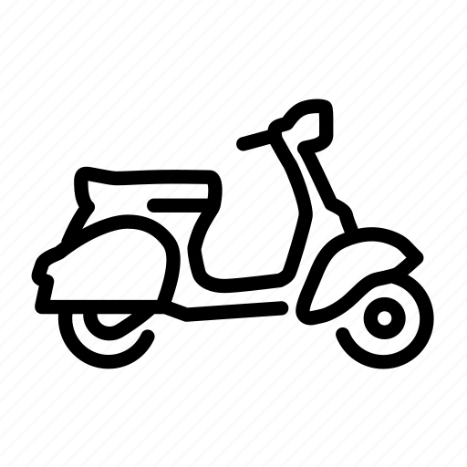 Vespa, retro, bike, motorcycle, scooter, tourist, italian icon - Download on Iconfinder