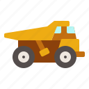 construction, dump, truck, vehicle