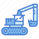 construction, excavators, transport, work