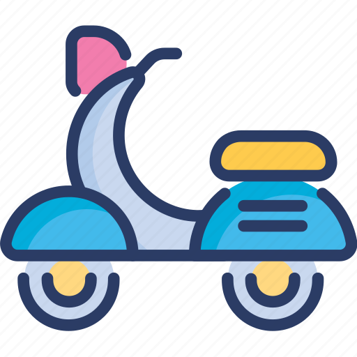 Motorbike, motorcycle, scooter, transport, transportation, vespa icon - Download on Iconfinder