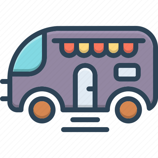 Caravan, journey, shop, tourism, transport, van, vehicle icon - Download on Iconfinder