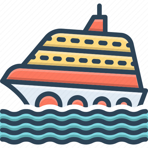 Cruise, ship, transportation, travel, vacation, wave icon - Download on Iconfinder
