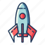 rocket, spaceship, vehicle, transportation, space 