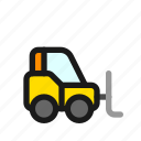 forklift, lift, truck, jitney, fork, industry, vehicle