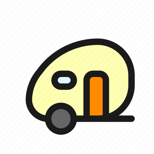 Travel, trailer, caravan, camper, vehicle, rv, van icon - Download on Iconfinder