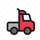 truck, cab, sleeper, vehicle, transport, delivery, transportation