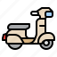 motorcycle, motorbike, transport, transportation, vehicle, conveyance 