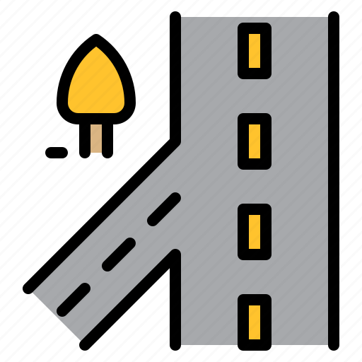 Road, route, way, tree icon - Download on Iconfinder